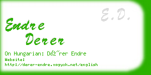 endre derer business card